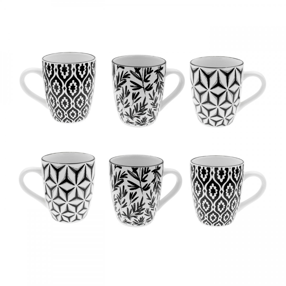 Lot de 6 mugs, SAVANA