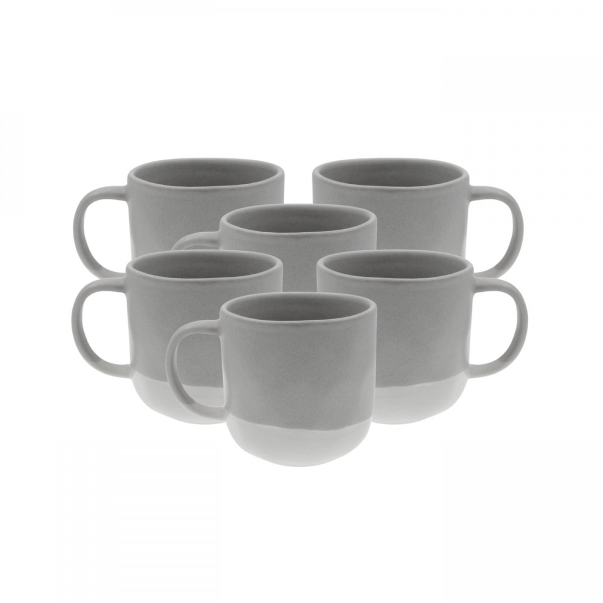 Lot de 6 mugs, TERRE DE SIENNE