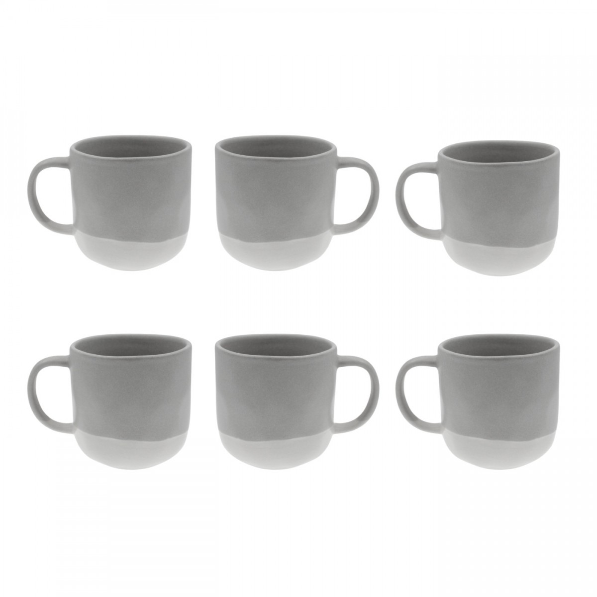 Lot de 6 mugs, TERRE DE SIENNE