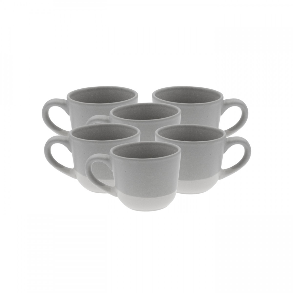 Lot de 6 tasses, TERRE DE SIENNE