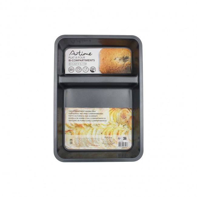 Plat à four Antiadhésif bi compartiments, COMPARTIFOUR