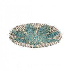 Assiette décorative en jonc Ø20 cm, Mandala