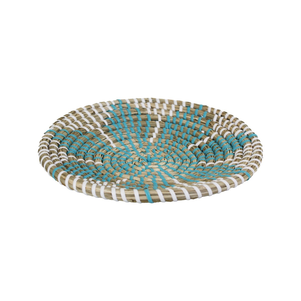 Assiette décorative en jonc Ø20 cm, Mandala