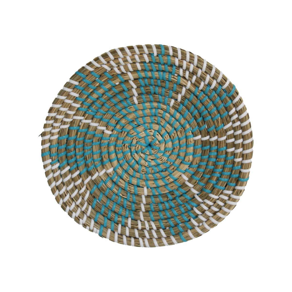 Assiette décorative en jonc Ø20 cm, Mandala