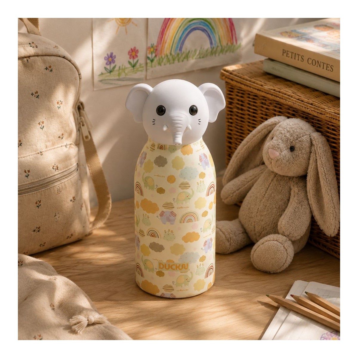Gourde isotherme enfant éléphant, Zimo