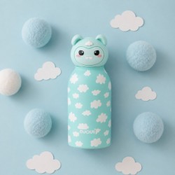 Gourde isotherme monstre turquoise, Mimiki