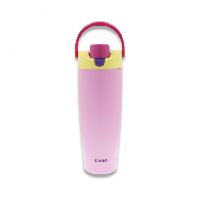 Gourde isotherme rose avec poignée, Duck'n