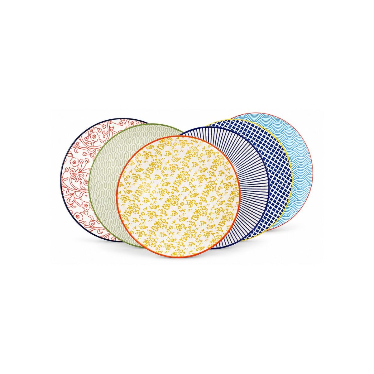 Lot de 6 assiettes à dessert design 3, SABAE