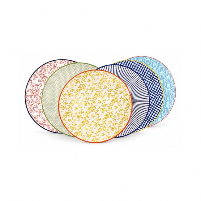 Lot de 6 assiettes à dessert design 3, SABAE