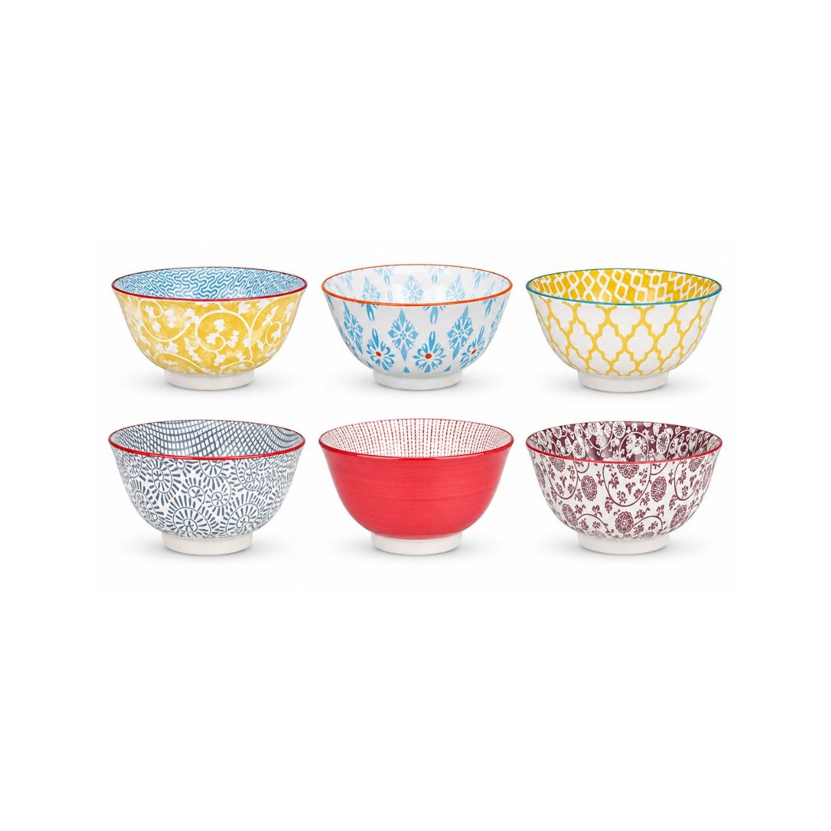 Lot de 6 grands bols design 1, SABAE