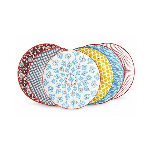 Lot de 6 assiettes à dessert design 1, SABAE
