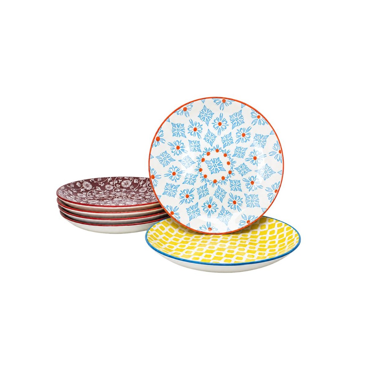 Lot de 6 assiettes à dessert design 1, SABAE