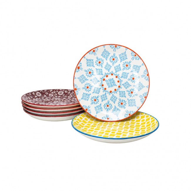 Lot de 6 assiettes à dessert design 1, SABAE