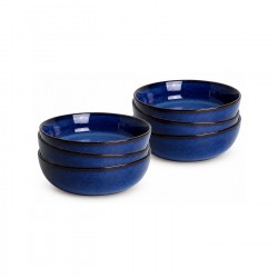 Lot de 6 assiettes creuses, BLUE MOON