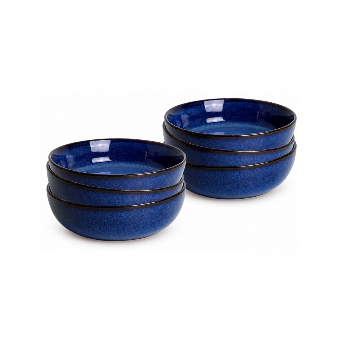 Lot de 6 assiettes creuses, BLUE MOON