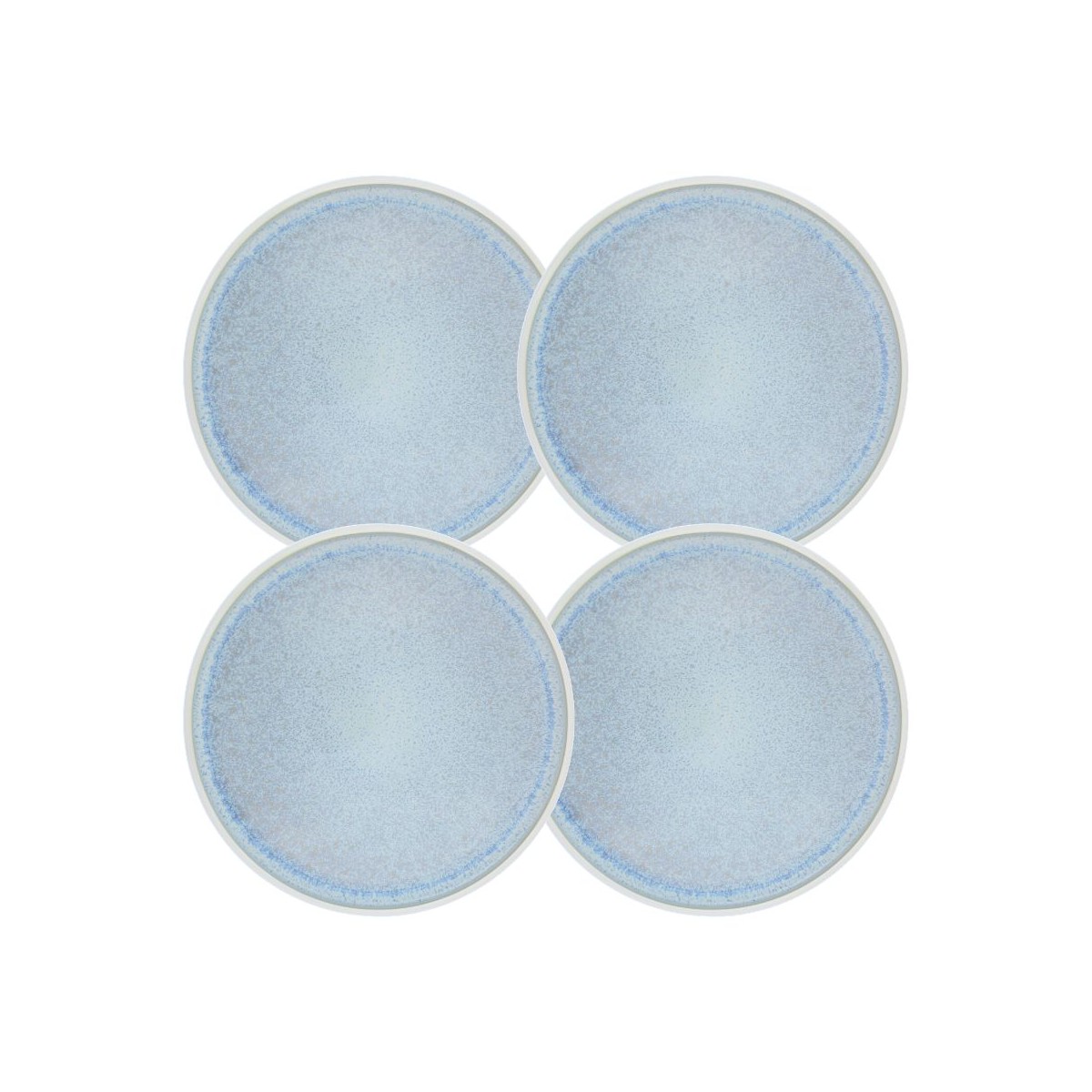Lot de 4 grandes assiettes, BOREA