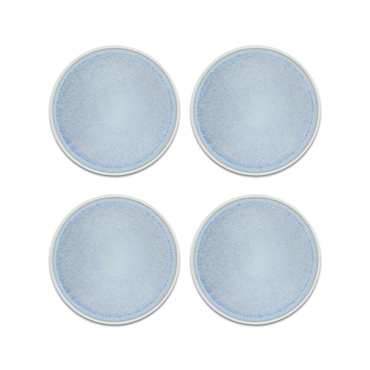 Lot de 4 grandes assiettes, BOREA