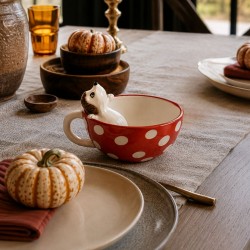 Tasse à pois avec hérisson, LES AMIS DES BOIS