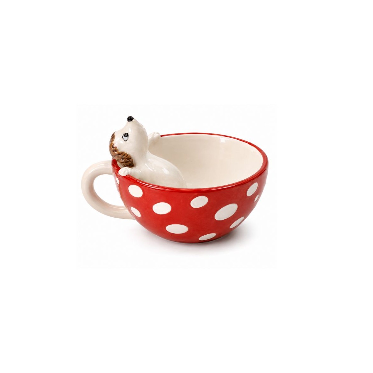 Tasse à pois avec hérisson, LES AMIS DES BOIS