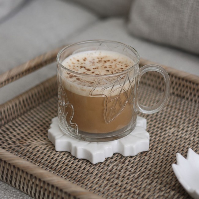 Lot de 2 mugs en verres feuilles, LES AMIS DES BOIS