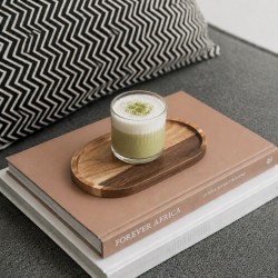 Plateau ovale en bois, LATTE LOVERS