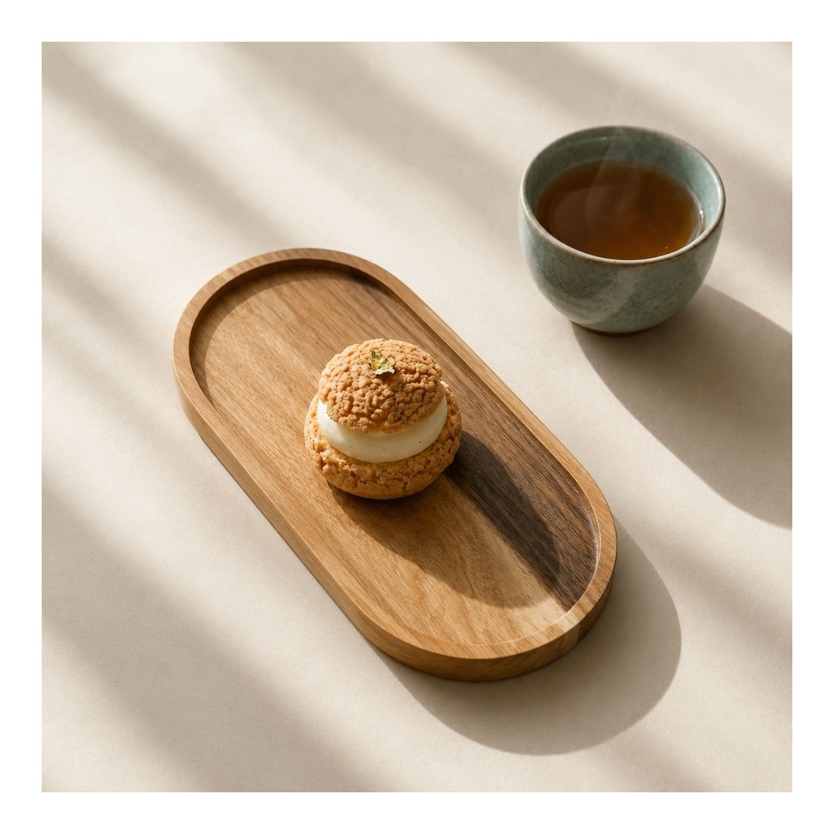 Plateau ovale en bois, LATTE LOVERS