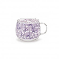 Mug avec couvercle en verre, LATTE LOVERS
