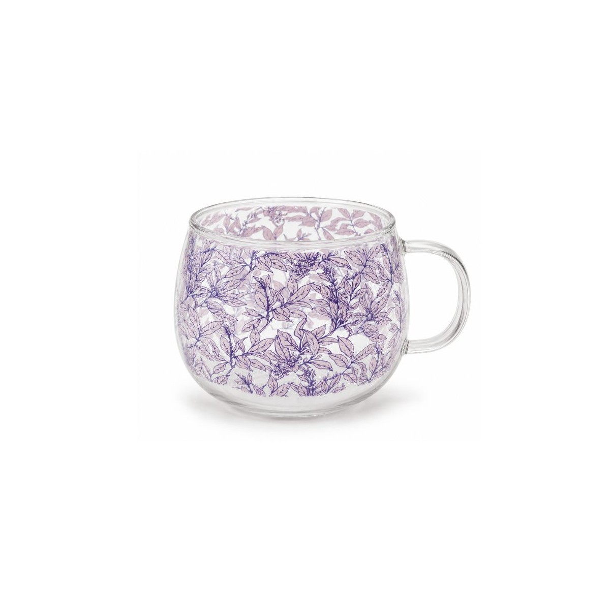 Mug avec couvercle en verre, LATTE LOVERS