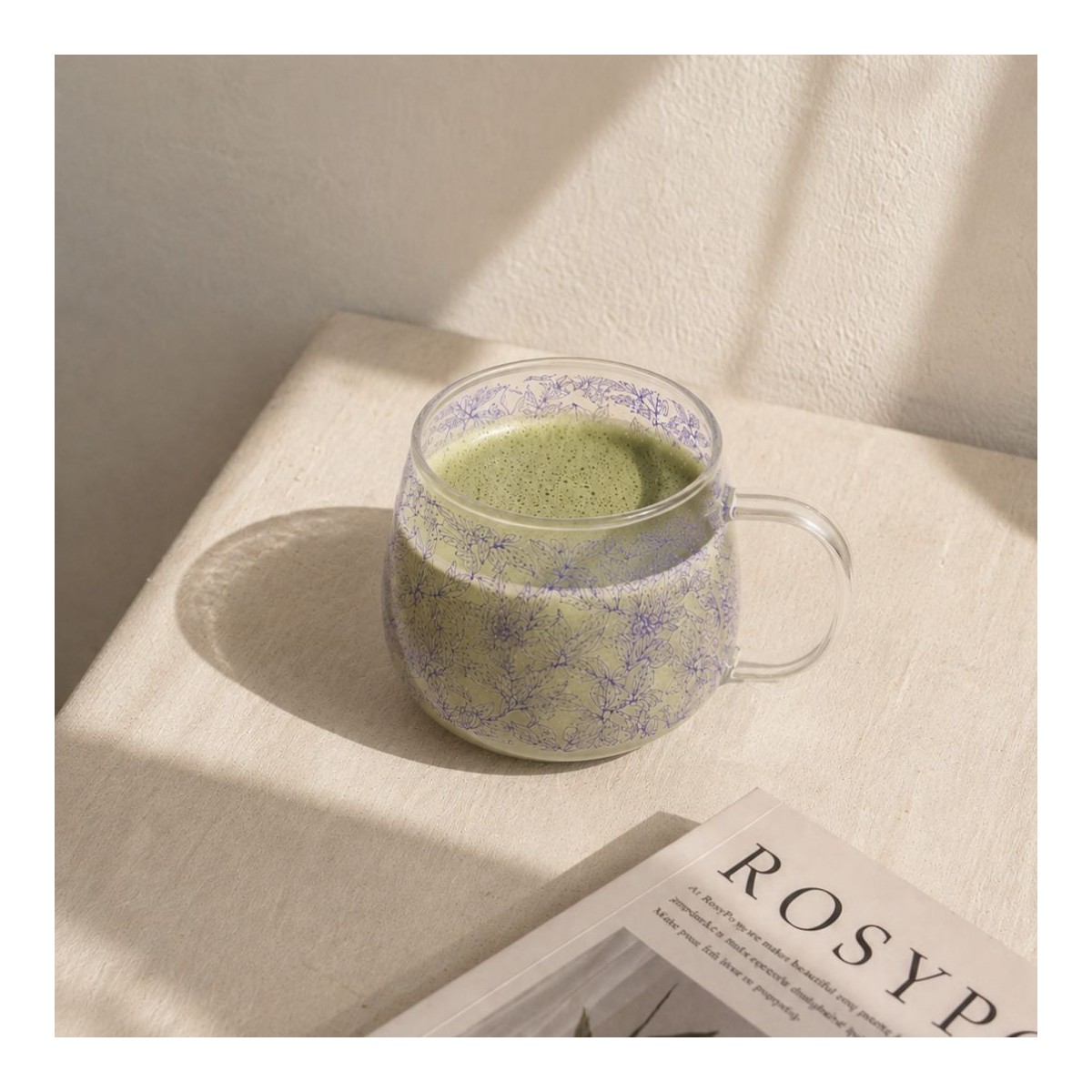 Mug avec couvercle en verre, LATTE LOVERS