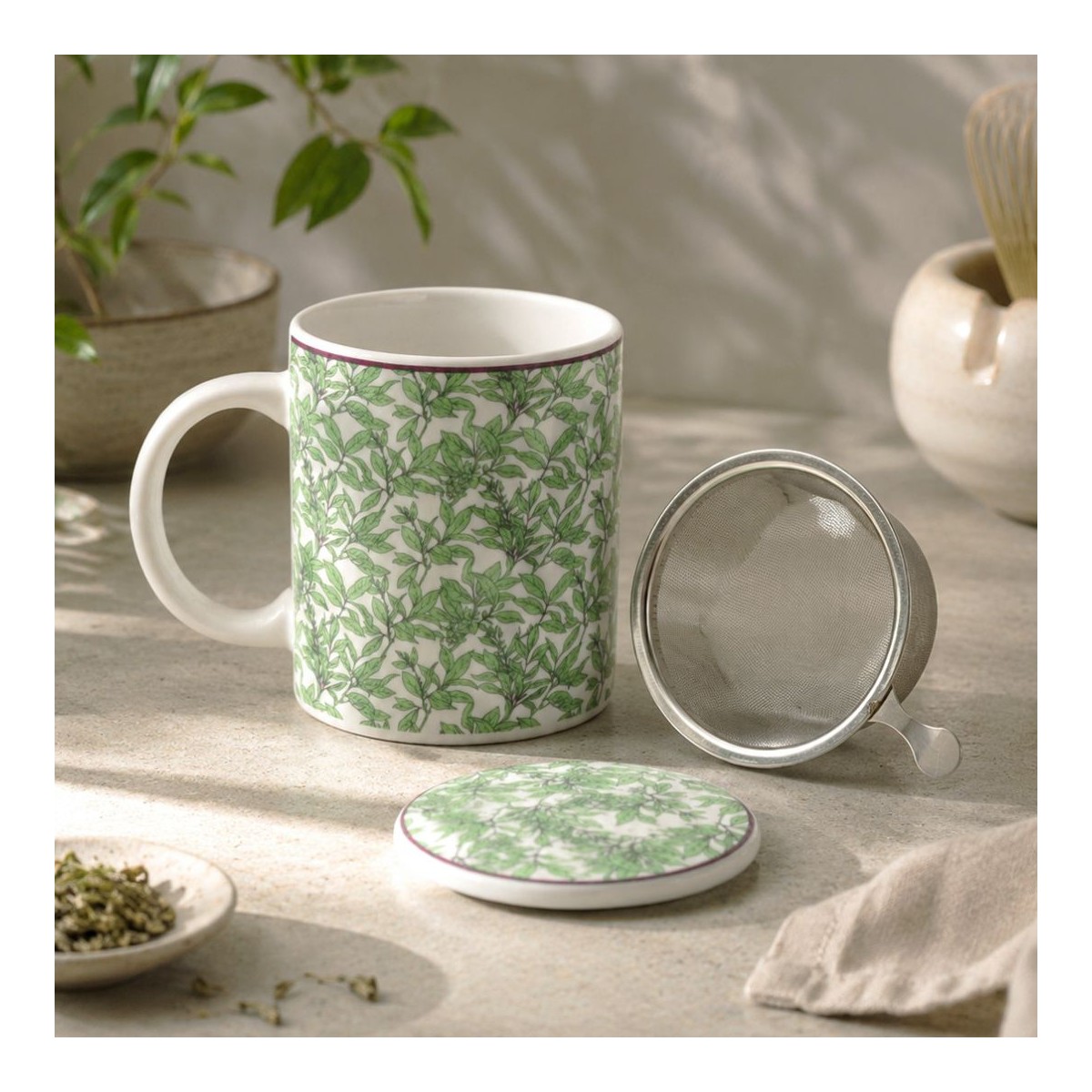 Tisanière avec filtre & couvercle, LATTE LOVERS
