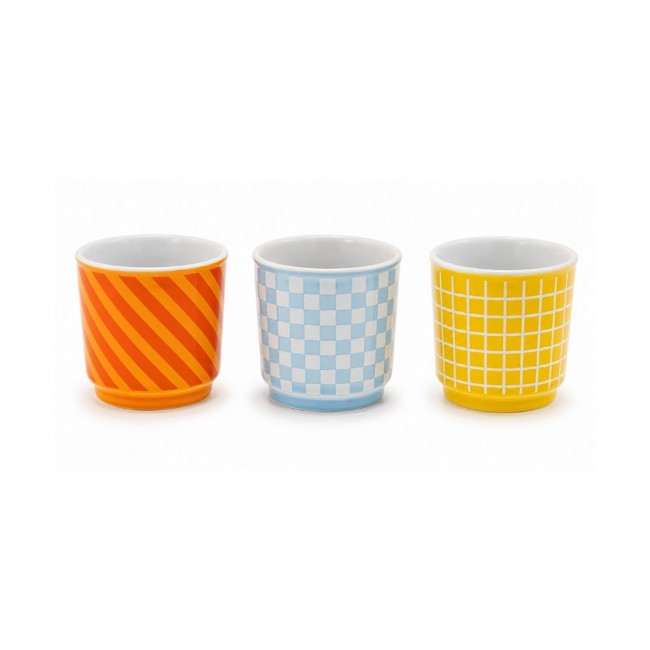 Lot de 3 tasses expresso, BEAU BRUNCH