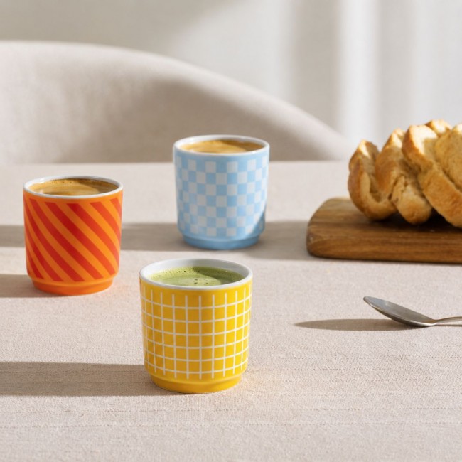Lot de 3 tasses expresso, BEAU BRUNCH