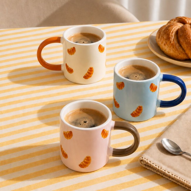 Mug croissant blanc, BEAU BRUNCH