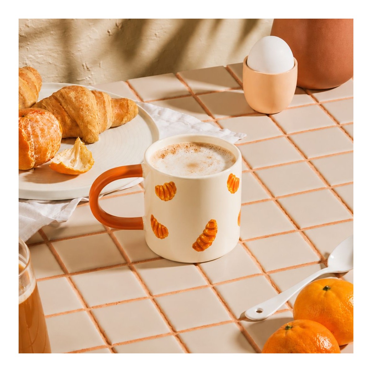 Mug croissant blanc, BEAU BRUNCH