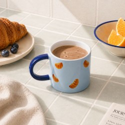 Mug croissant bleu, BEAU BRUNCH