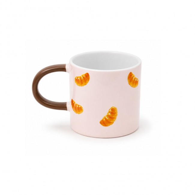 Mug croissant rose pâle, BEAU BRUNCH