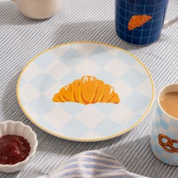 Lot de 2 petites assiettes croissant & beurre, BEAU BRUNCH