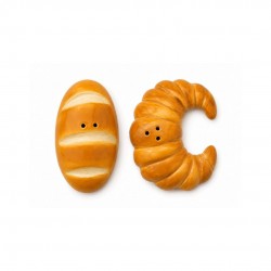 Salière et poivrière croissant & pain, BEAU BRUNCH