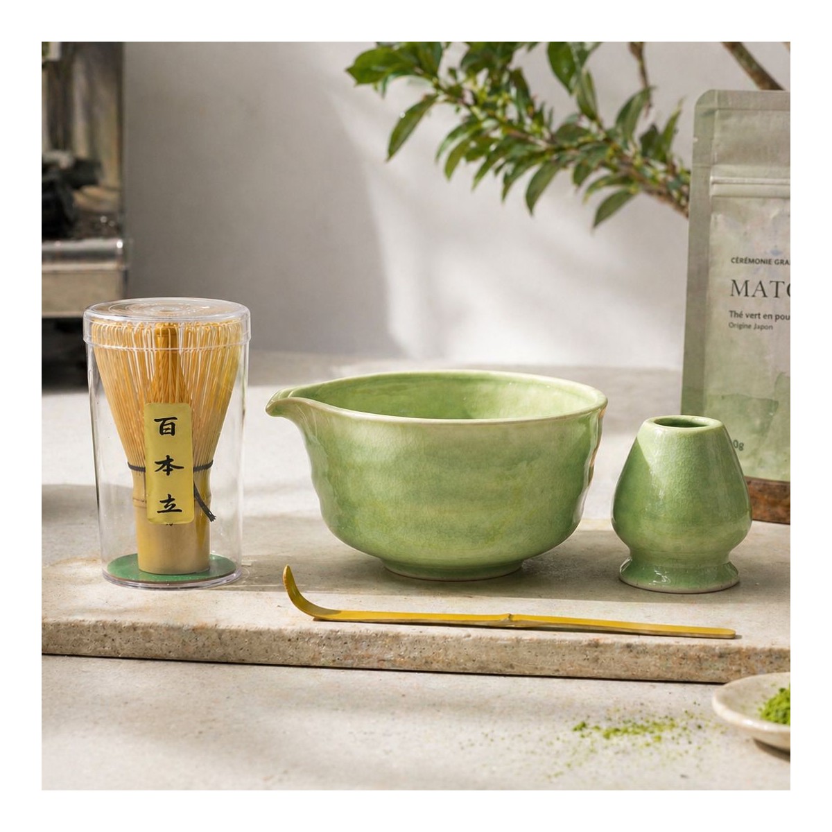 Coffret matcha 4 pièces en céramique, LATTE LOVERS