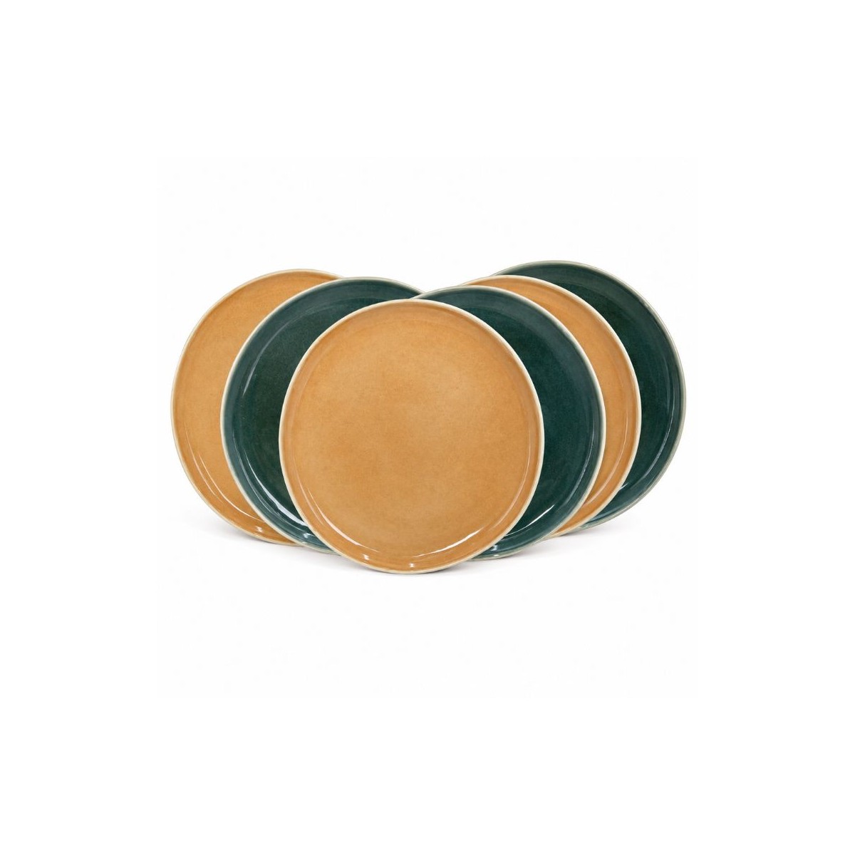 Lot de 6 petites assiettes à dessert, CORALIA