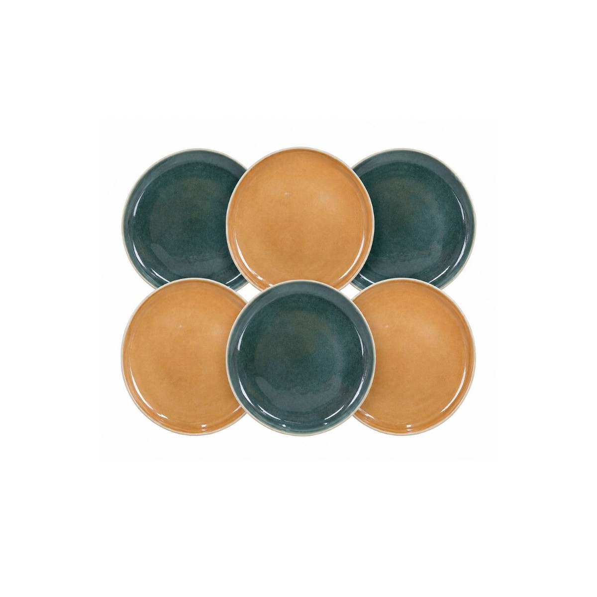 Lot de 6 petites assiettes à dessert, CORALIA