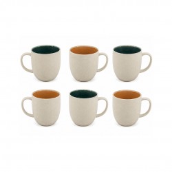 Lot de 6 mugs, CORALIA