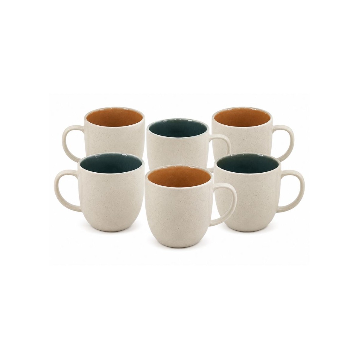 Lot de 6 mugs, CORALIA