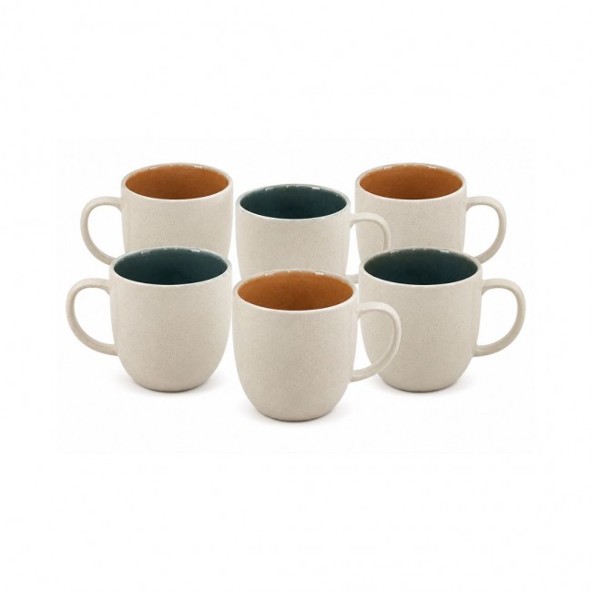 Lot de 6 mugs, CORALIA