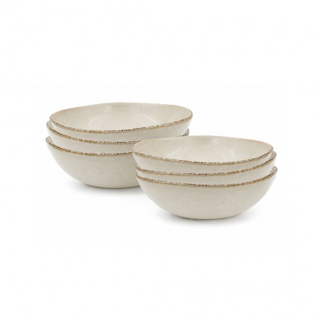 Lot de 6 assiettes creuses, COTON