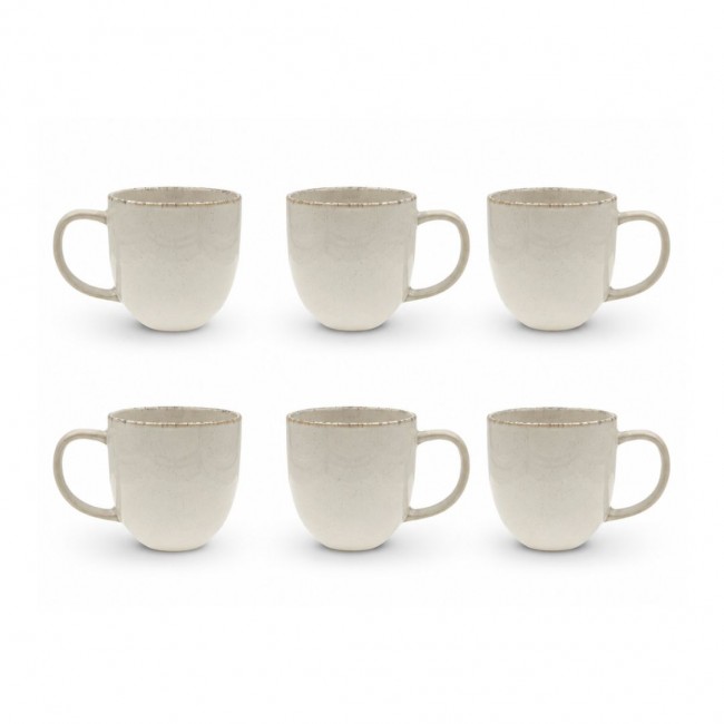 Lot de 6 mugs, COTON