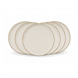 Lot de 6 grandes assiettes, COTON
