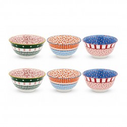 Lot de 6 grands bols, Fruits en Folie
