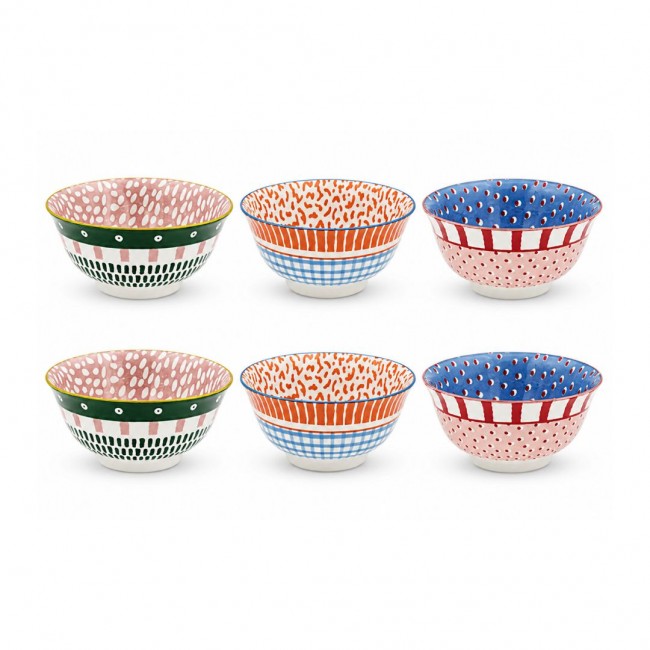 Lot de 6 grands bols, Fruits en Folie