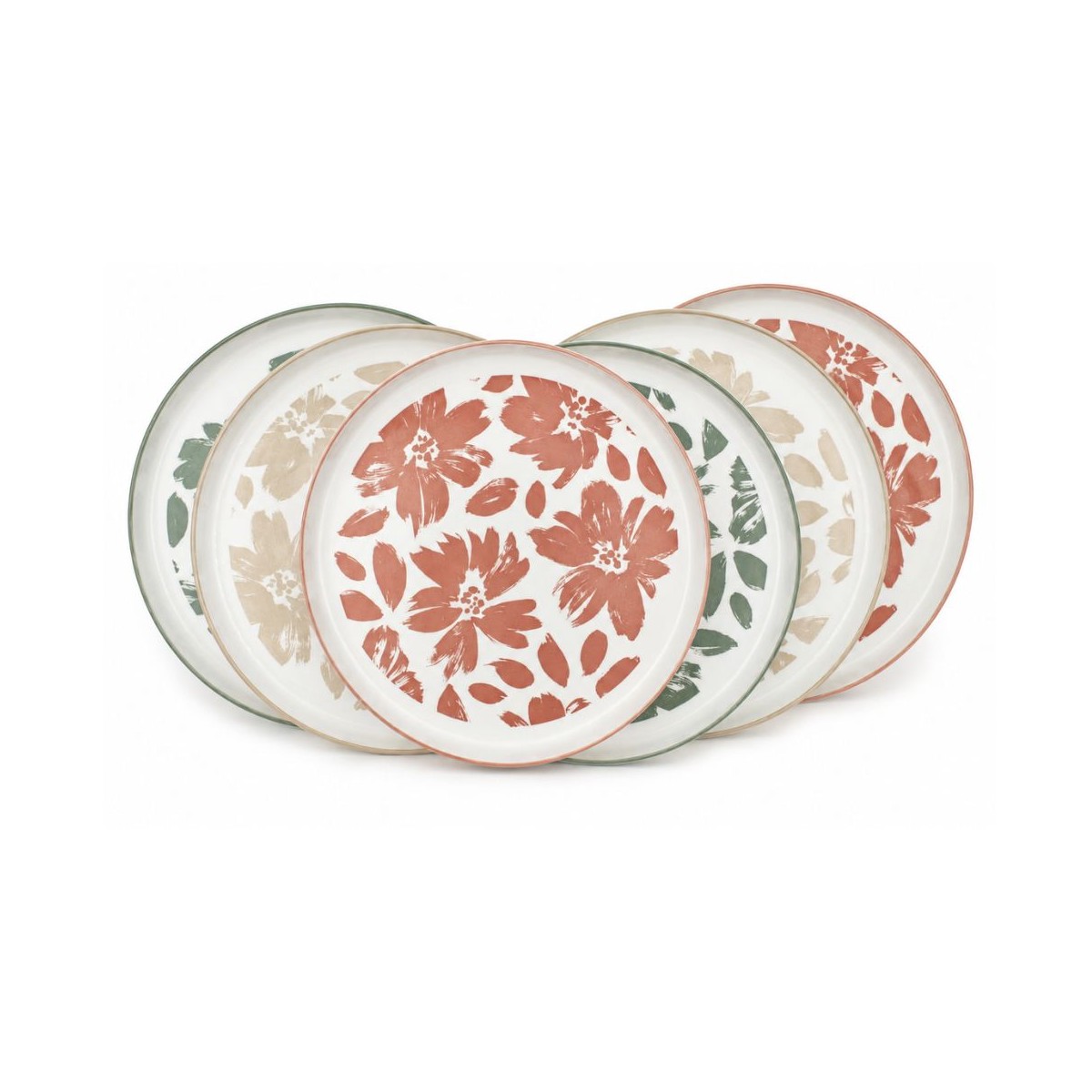 Lot de 6 grandes assiettes, HANAE